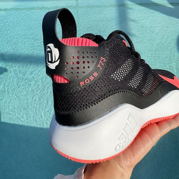 MEN\'S adidas D Rose 773 Black Signal Pink Basketball Shoes FW8663 main image 12